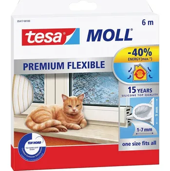 Izolační páska tesa Premium Flexible 05417-00100-01 těsnicí páska tesaMOLL® bílá (d x š) 6 m x 9 mm 6 m