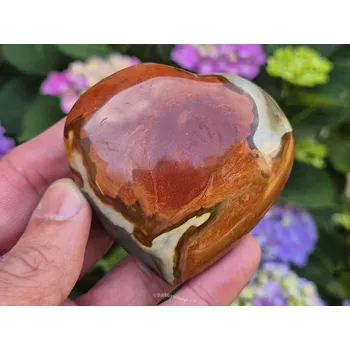 Přírodní kámen Srdce jaspis pestrý 170g Madagaskar