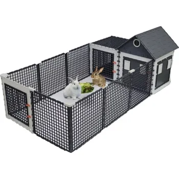 králíkárna B-FARM Modulární výběh s boudou Leganest 200 x 100 cm – pro domácí mazlíčky