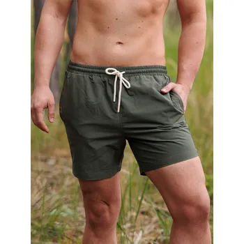 Pánské plavky Pánské recyklované plavky - khaki Khaki zelená XXL