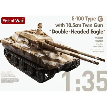Plastikový model E100 Type G, with 105mm twin Gun, Double-head Eagle - Modelcollect UA35031