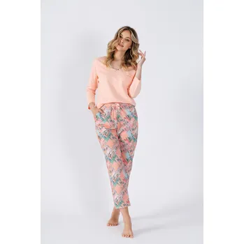 Dámské pyžamo JAKS Dámské pyžamo světle oranžové Jualit Velikost: XL