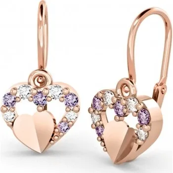 Šperk Couple, Dětské náušnice Darcy, růžové zlato a zirkony, 585-66-3-0357.4C00.0.00.105.14