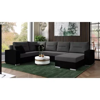 Sedací souprava Sedací souprava Bravo Uni šedá/Eko černá - doprava zdarma - SLEVA 3% s kodem radost25