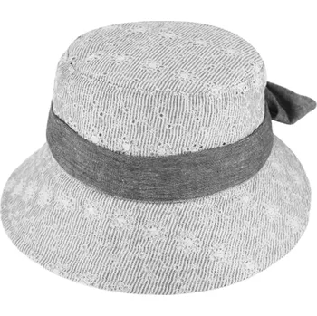 Klobouk Fiebig - Headwear since 1903 Bucket hat - letní šedý květinový bavlněný klobouk - Fiebig 1903 Velikost: 58 cm