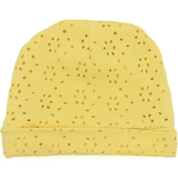 Kojenecká čepice Dětská čepička žloutková 0-5m Žlutá