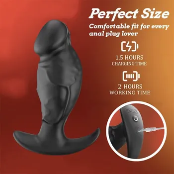 Anální kolík GemButt Anální vibrační plug s dálkovým ovládáním