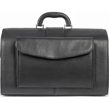 Kabelka VOOC Elegantní kožená lékařská taška; černá