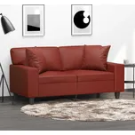 vidaXL Dekorační polštáře 2 ks vínové 40 x 40 cm umělá kůže