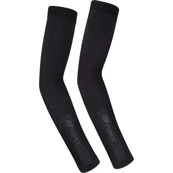 Cyklistické návleky FORCE Návleky na ruce FORCE BREEZE pletené, černé - XL - 2XL