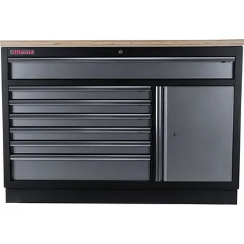 Celokovová široká dílenská skříňka PROFI, 7 zásuvek, skříňka - TGC1371