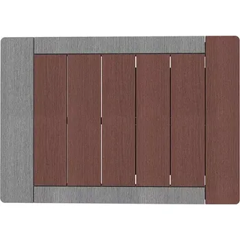 Zahradní sprcha Poolex venkovní sprchový rošt - roštová podlážka ke sprše - Tmavě kávová barva, 75 x 97 cm (315378)