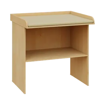 přebalovací pult a komoda PP - 108 pult přebalovací s matrací, odkládací police, 1000x1000x800, javor horský, koženka krémová BE 5