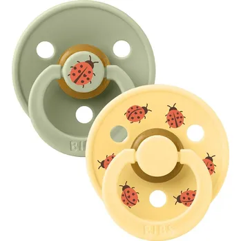 dudlíky Bibs Colour Ladybug dudlíky z přírodního kaučuku 2 ks 0 - 6 m Sage mix