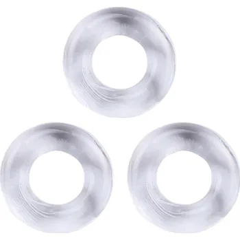 VšeNaSex.cz Sada erekčních kroužků Triple Donuts Clear