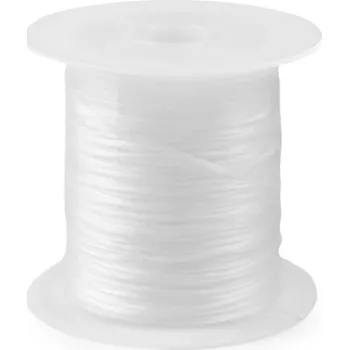 Pruženka / gumička plochá šíře 1 mm bílá 25 ks