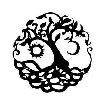 Kovová nástěnná dekorace 29 cm - Mystický strom