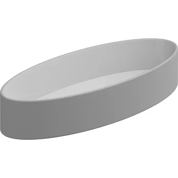 Umyvadlo na desku Like Slim 80FS keramické, dvoubarevné, 80x34 cm, LKLAVFSB80BI000033