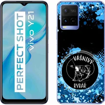Pouzdro na mobilní telefon Gelový kryt mmCase na Vivo Y21/Y21s/Y33s - vášnivý rybář černé pozadí