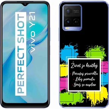Pouzdro na mobilní telefon Gelový kryt mmCase na Vivo Y21/Y21s/Y33s - citát 5 černé pozadí
