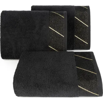 Ručník BAVLNĚNÝ RUČNÍK EVITA10 70X140 CM ČERNÁ