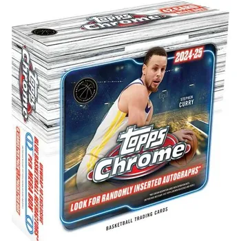 Sběratelská karetní hra 2025 Topps Chrome Basketbal - Mega Box