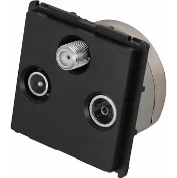 Elektrická zásuvka Anténní zásuvka nástěnná MIUUN černá