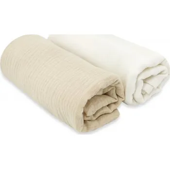 látková plena Mušelínové pleny Nature, 80x80, béžová, smetanová - 2ks