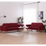 vidaXL 2dílná sedací souprava textilní [276860] Barva: vínová červená