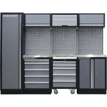 Sestava dílenského nábytku Procarosa PROFI M-I Pracovní deska: nerezová