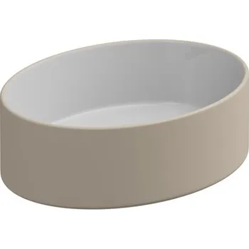 Umyvadlo na desku Like Slim 45FS keramické, dvoubarevné, 45x34 cm, LKLAVFSB45BI000034