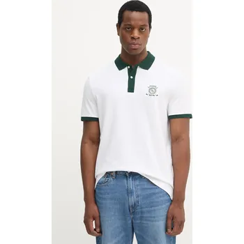 Pánské tričko Bavlněné polo tričko Guess M5YP03.KCJV1 bílá 00X, vel. XXL