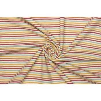 Bavlněný úplet - Barevné proužky