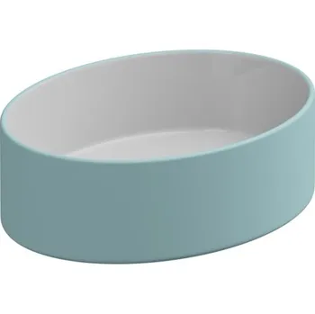 Umyvadlo Umyvadlo na desku Like Slim 45FS keramické, dvoubarevné, 45x34 cm, LKLAVFSB45BI000037