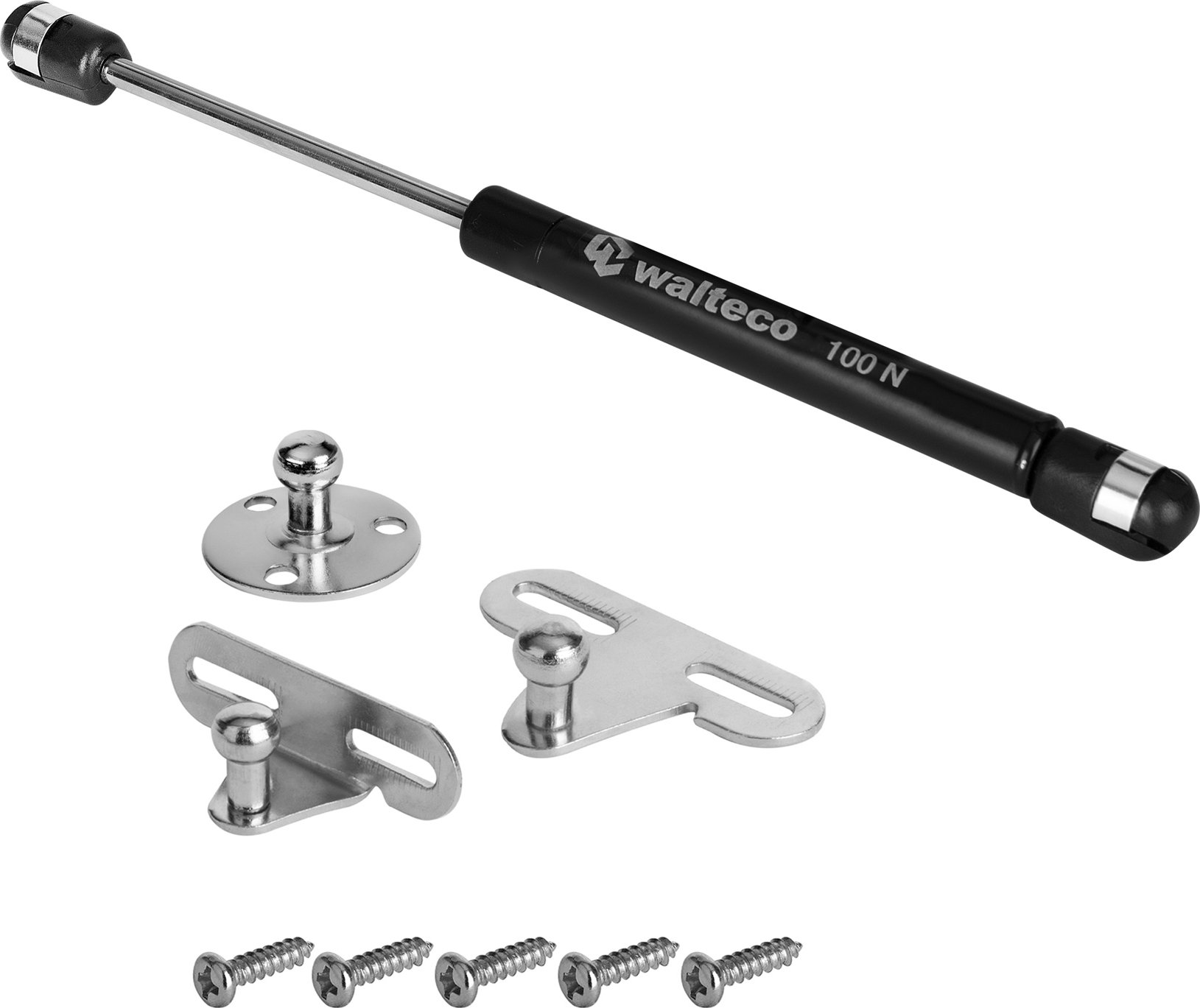 Walteco Plynová vzpěra 100 N, černá, Black Edition