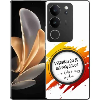 Pouzdro na mobilní telefon Gelový kryt mmCase na Vivo V29 5G - citát 3 bílé pozadí