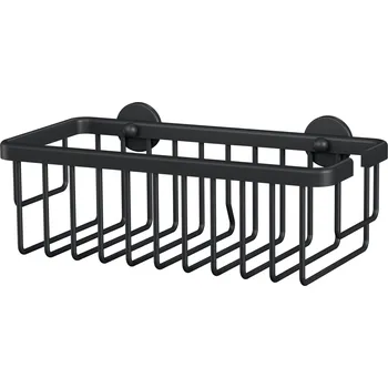 Drátěná police tesa Aluxx black Rohový košík černý, velký 40506