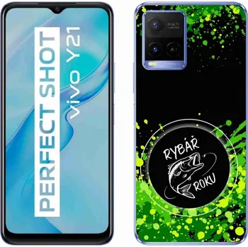 Pouzdro na mobilní telefon Gelový kryt mmCase na Vivo Y21/Y21s/Y33s - rybář roku černé pozadí