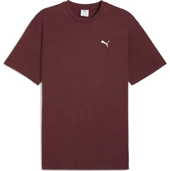 Pánské Tričko s krátkým rukávem PUMA ESS ELEVATED RELAXED WASH TEE 68804896 – Vínová L