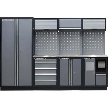 Sestava dílenského nábytku Procarosa PROFI M-II Pracovní deska: nerezová