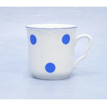 hrnek 270ml Karel PUNTÍK modrý 1ks porcelán