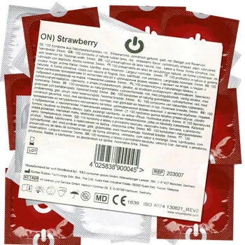 Kondom On) Bulk-Pack: Strawberry 50 red condoms