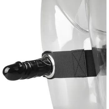 Dildo VšeNaSex.cz Připínací dildo na nohu Leg Harness Black Dildo