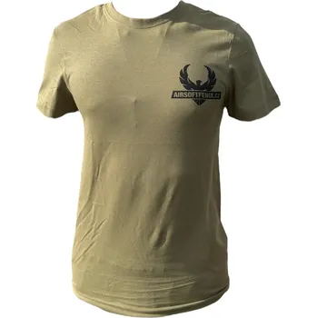 Pánské tričko Airsoft Fénix Vojenské tričko Khaki s potiskem AirsoftFenix Velikost: S