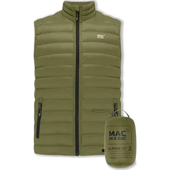 Pánská vesta MAC IN SAC Mac In A Sac Alpine Packable Men's Down Vest, Khaki Velikost: L