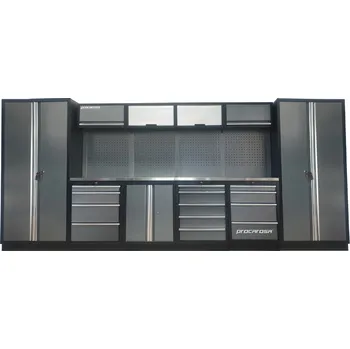 Sestava dílenského nábytku Procarosa PROFESSIONAL XXL-4 Pracovní deska: nerezová