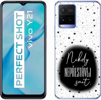 Pouzdro na mobilní telefon Gelový kryt mmCase na Vivo Y21/Y21s/Y33s - citát 1 černobílé pozadí