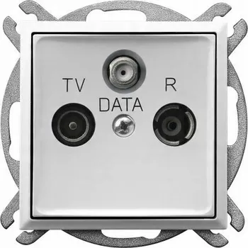 Elektrická zásuvka Anténní zásuvka nástěnná Ospel bílá