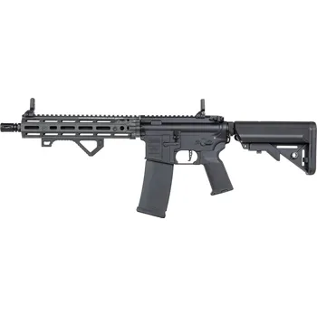 Airsoftová zbraň Specna Arms SA Daniel Defence® MK18 RIII M-LOK 10.5" (SA-P27 RIS III Prime™ Aster II ETU) s bezuhlíkovým motorem - Steel Grey