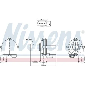 Motor automobilu Vodní čerpadlo, chlazení motoru NISSENS 832172